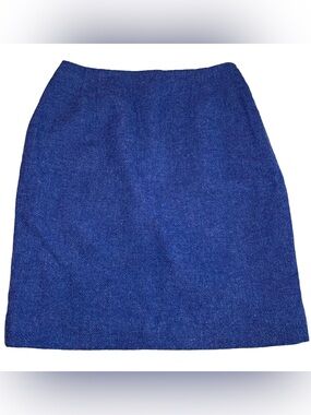 Vintage Jones New York 100% Wool Pencil Skirt Blue Women’s 8